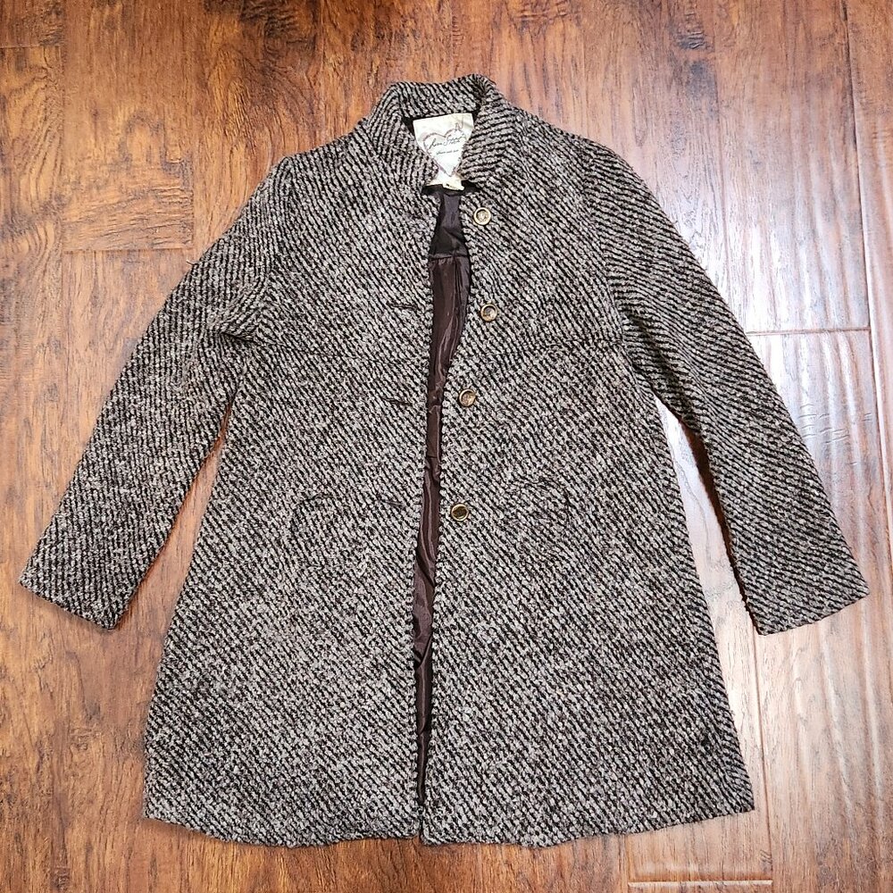 Vintage midi coat with circle pockets